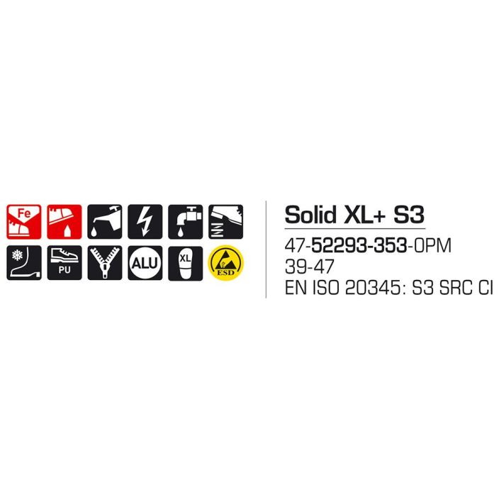 Sievi SOLID XL+ S3 turvakengät tuotekuva 2