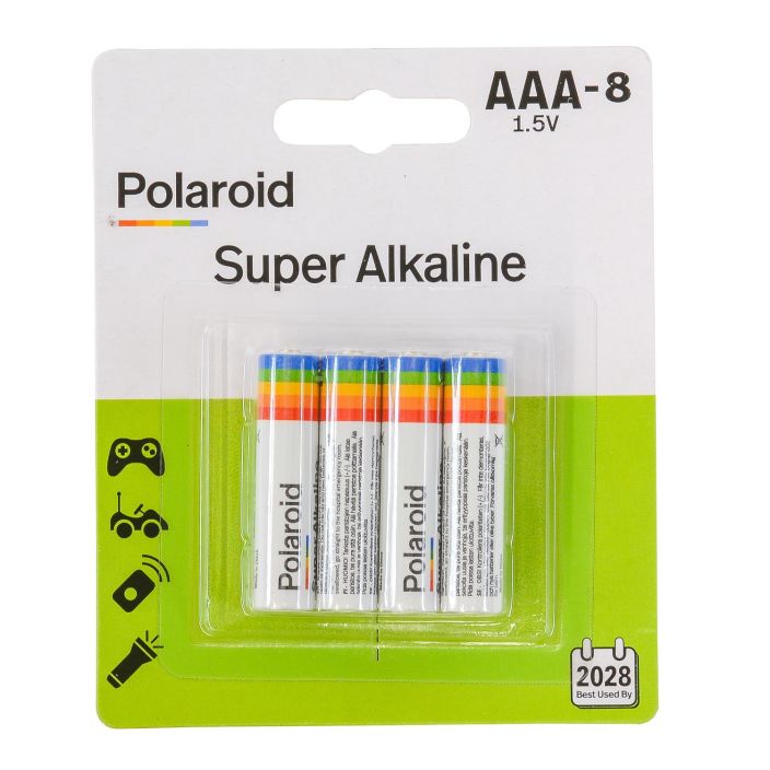 Polaroid AAA 8-pack Polaroid Super Alkaline AAA-sormiparisto 8pack.