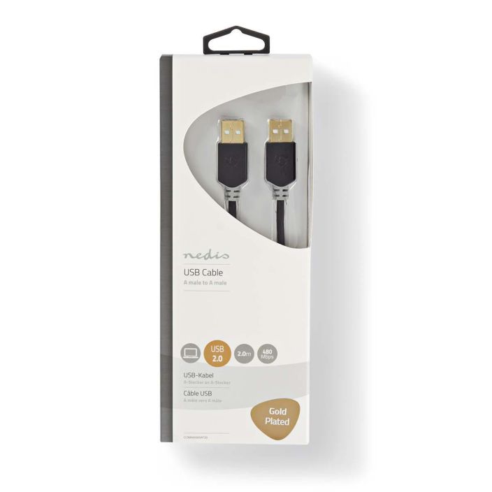 Nedis USB2 A Uros - USB2 A Uros 2M Ulkoisen kovalevyn ja tietokoneen liitoskaapeli