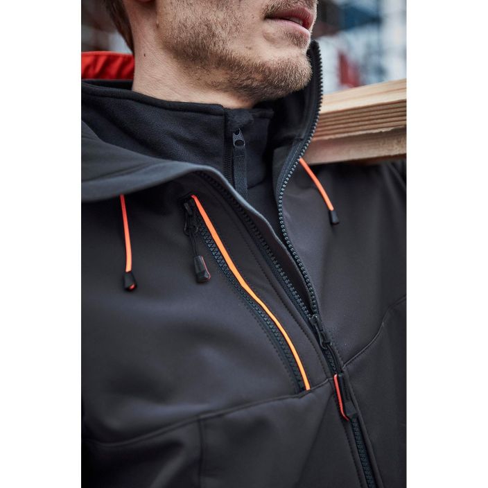 Helly Hansen Workwear softshell takki chelsea evo musta