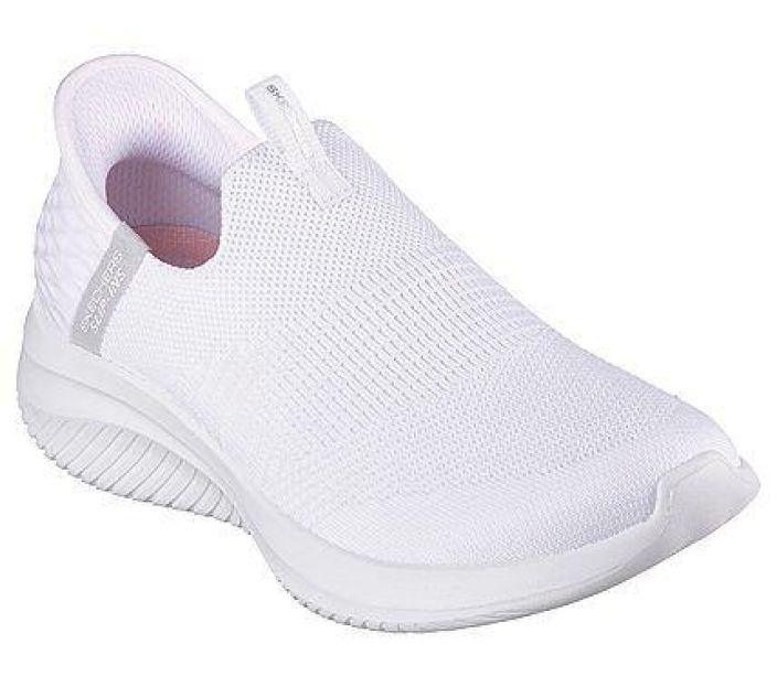 Skechers naisten Slip-ins: Ultra Flex 3.0 - Cozy Streak Valkoinen Koe mukavuus ja helppous Slip-ins -kengilla: Ultra Flex