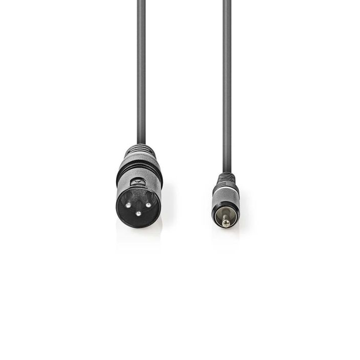 Nedis XLR-Audiokaapeli Uros – RCA, Uros 3M tuotekuva 1