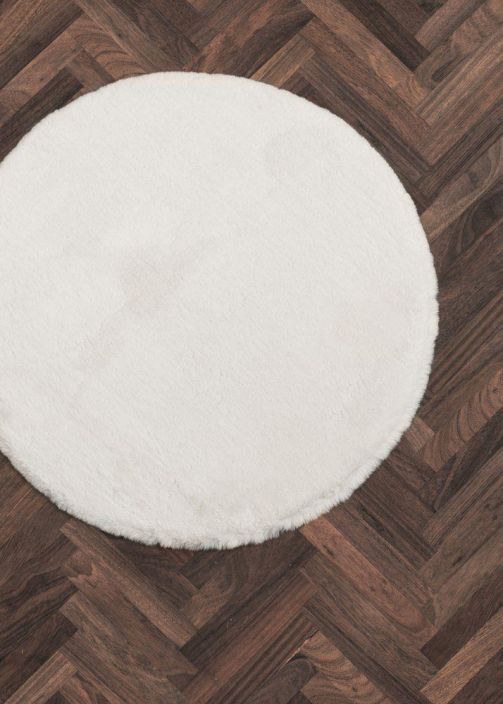 4 Living Collection Matto Softie 120 cm luonnonvalkoinen Pyorea matto tekoturkismateriaalista, jossa on todella pehmea ja