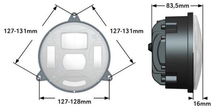 AJOVALO LED PYOREA 132MM 3-PISTE MUSTA