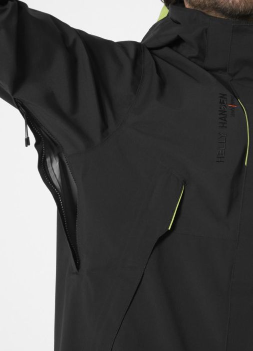 Helly Hansen Magni evo musta kuoritakki Kokonaan teipattu rakenne Cordura®-kangasvahvikkeet kyynarpaissa ja hihansuissa Ei