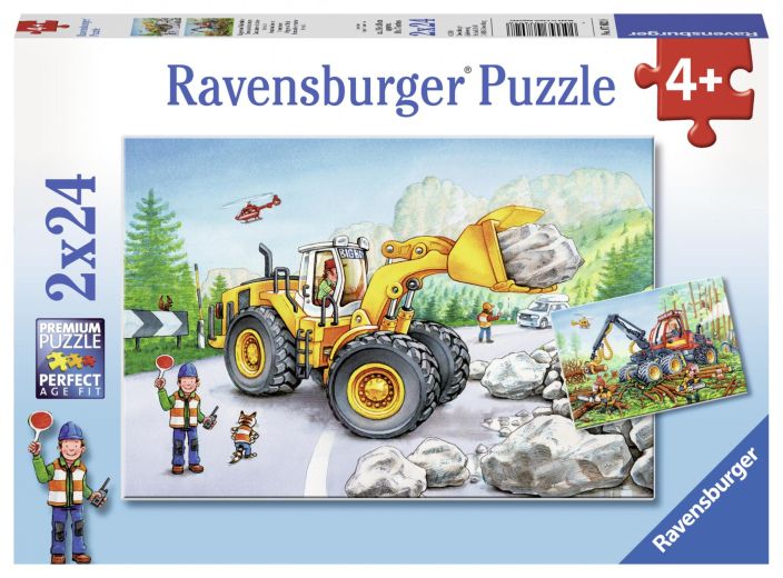 Ravensburger diggers at work Ravensburgerin lasten palapelien avulla on hauskaa opetella tunnistamista, loogista paattelya,