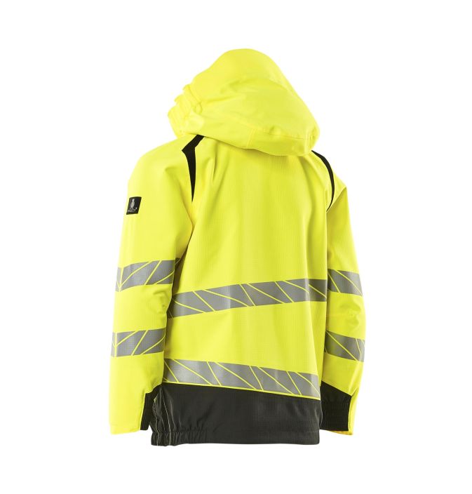 MASCOT Kuoritakki lapsille ACCELERATE SAFE hi-vis keltainen/must Hengittava, tuulen- ja vedenpitava teipatuilla saumoilla.