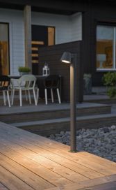 Konstsmide Konstsmide Trieste Pylväsvalaisin harmaa