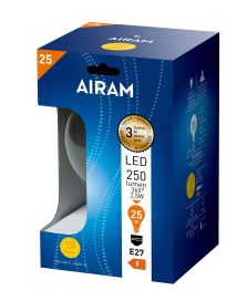 Airam Airam Globe 125  Led-Koristelamppu 250lm E27 kirkas filamentti 2W