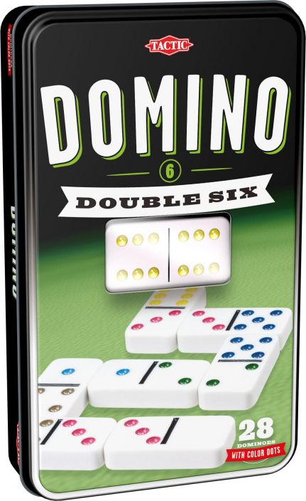 Domino Double 6 metallirasiassa Tama upea dominopeli saa kaikki innostumaan! Pelaa dominosi pitkiksi ketjuiksi ja yrita