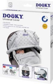 Dooky Universal Cover vaunuverho light grey crowns