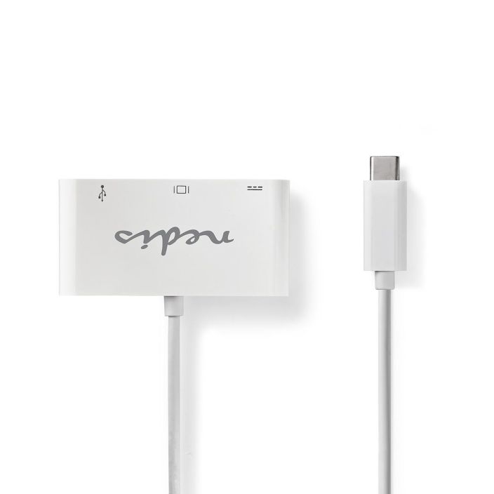 Nedis USB-C -Sovitinkaapeli Type-C -VGA 0,2M Valkoinen tuotekuva 2