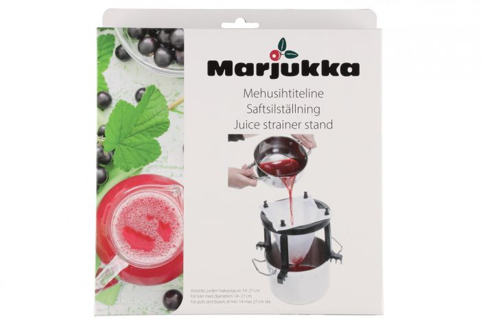 Marjukka Mehusihtiteline Erinomainen tuote keitettyjen marjojen ja hedelmien siiviloimiseen samettisen pehmeaa mehua varten.