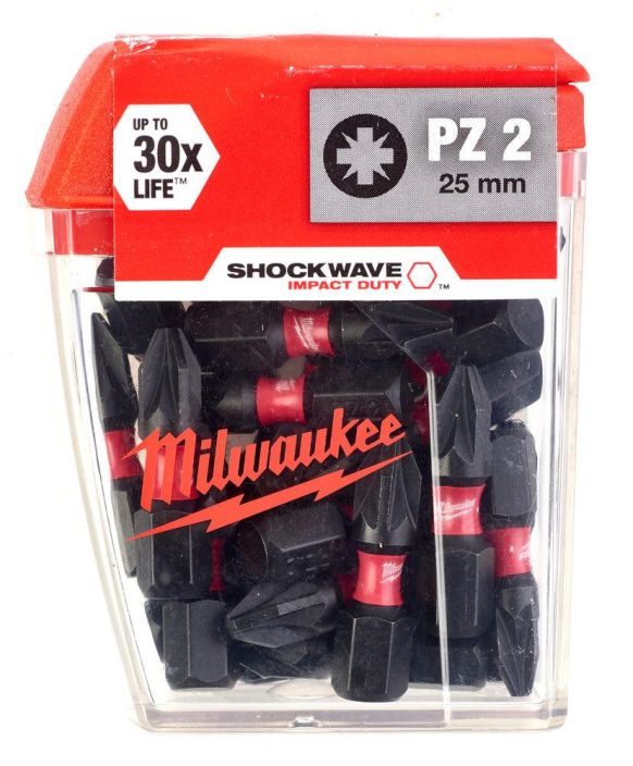 Milwaukee Shockwave bits-kärki PZ2x25mm 25kpl/pkt tuotekuva 1