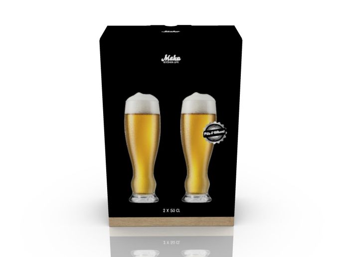 Maku Pils &amp; Vehnä olutlasi 500 ml 2kpl tuotekuva 1