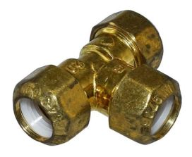 Liitin T-haara 20 mu-mu messinki