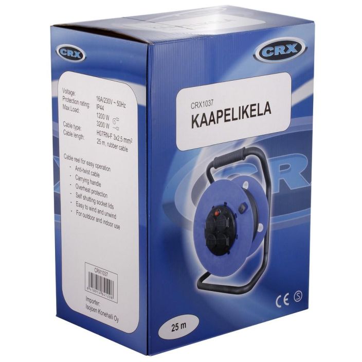 KAAPELIKELA 25M KUMI 4-OS 3X2,5MM tuotekuva 1