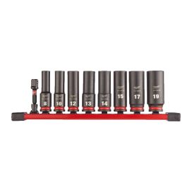 Milwaukee Milwaukee 3/8" shockwave pitkä voimahylsysarja 8-19mm 9 osaa