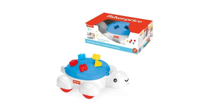 Fisher-Price Kilpikonna-Lajittelulelu Sisaltaa viisi erimuotoista ja -varista palaa, jotka sopivat kilpikonnan selassa