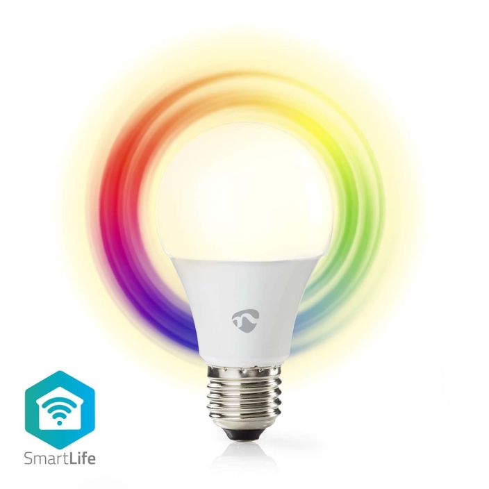 Nedis SmartLife RGB Lamppu | Wi-Fi | E27 | 806 lm | 9 W | RGB + Saadettava Valkoinen | 2700 - 6500 K | Android™ / IOS |