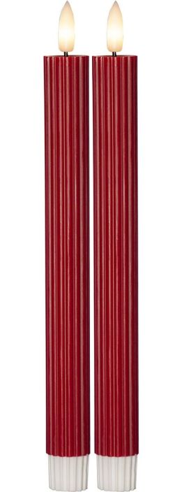 Flamme Stripe Led Antiikkikynttila 2-Pack 25cm Paristokayttoinen