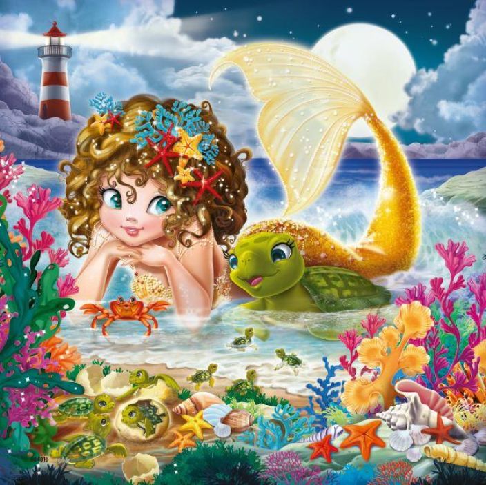 Ravensburger Charming Mermaids Ravensburgerin lasten palapelien avulla on hauskaa opetella tunnistamista, loogista