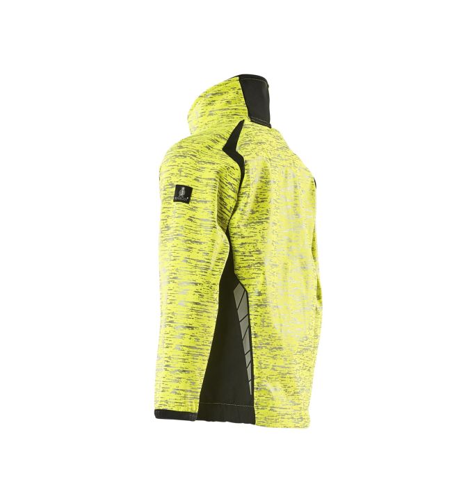 MASCOT Softshell-takki lapsille ACCELERATE SAFE hi-vis keltainen/musta Hengittava, tuulenpitava ja vettahylkiva.