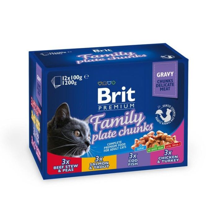 BRIT PRENIUM CAT LIHA-KALA LIHA-KALA PALOJA KASTIKKEESSA