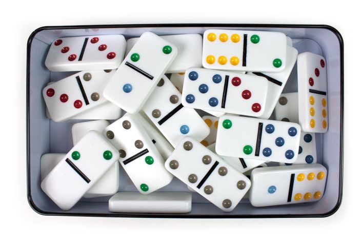 Domino Double 6 metallirasiassa  tuotekuva 1