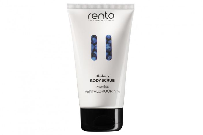 Rento Mustikka vartalonkuorinta 150 ml Ihoa heleyttava, tehokkaasti kosteuttava ja uudistava kuorintavoide.