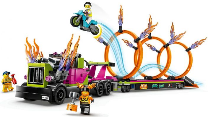 Lego City Stunttiauto ja tulirengashaaste