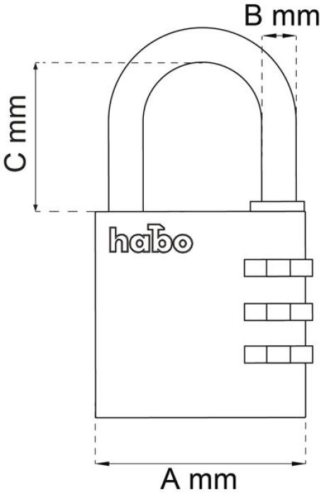 Habo Riippulukko 203-30 lila 31mm