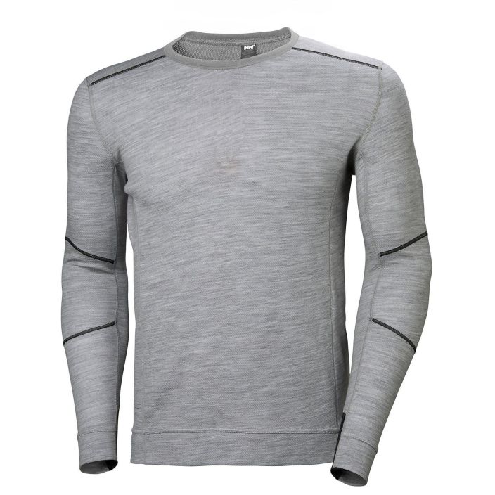 Helly Hansen Lifa Merino Crewneck harmaa aluspaita Luotetun Lifa Merino ‑aluskerraston hyvannakoinen paivitetty malli