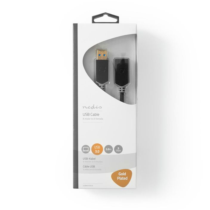 Nedis USB 3.0 jatkokaapeli  2M Kaapeli, jolla voi jatkaa ulkoisen kovalevyn ja tietokoneen valista liitantaa