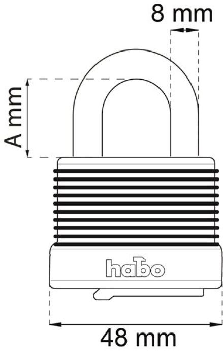 RIIPPULUKKO HABO 704-40 SÄÄLTÄS. IP tuotekuva 1