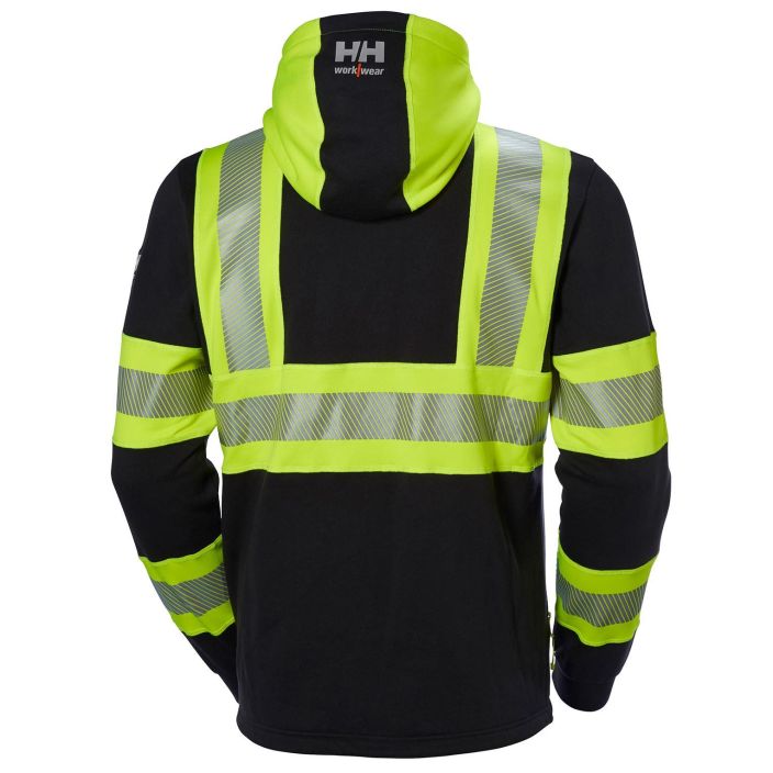 Helly Hansen Work Wear Icu Huomio Huppari Vetoketjulla kelt/musta tuotekuva 3