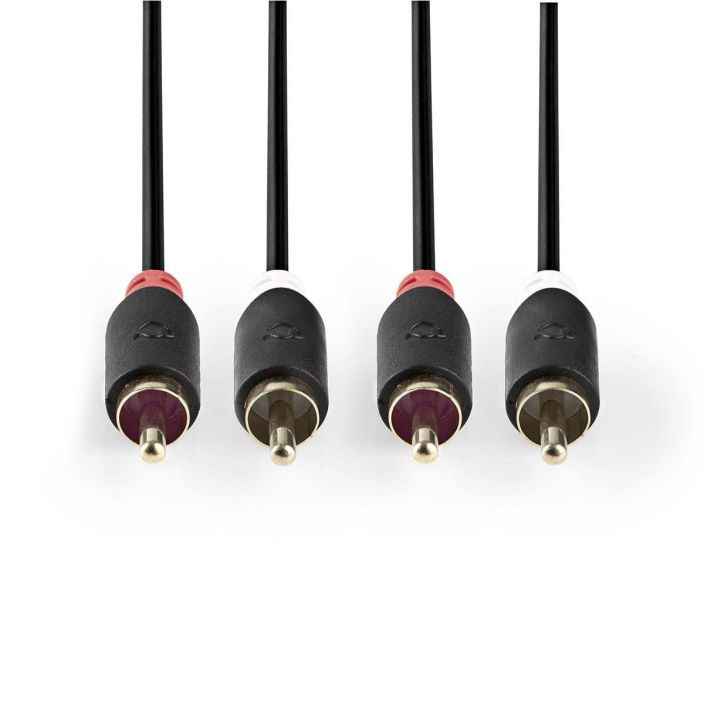 Nedis stereoäänikaapeli 2x RCA Uros - 2x RCA Uros 1M tuotekuva 1