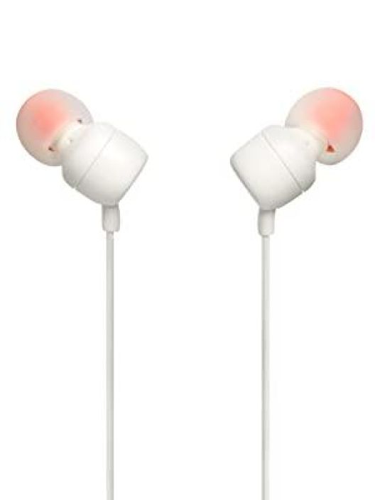 JBL T110 White JBL T110 In-Ear headphone with 1-button mic/remote