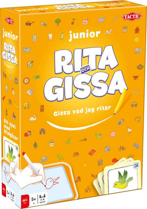 Rita &amp; Gissa Junior (SWE) Ett roligt teckningsspel for barnen. En spelare ritar och de andra spelarna forsoker gissa vad det