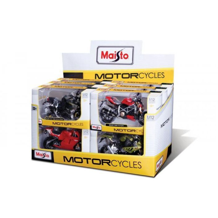 Maisto Moottoripyora 1:12 lajitelma display 324114