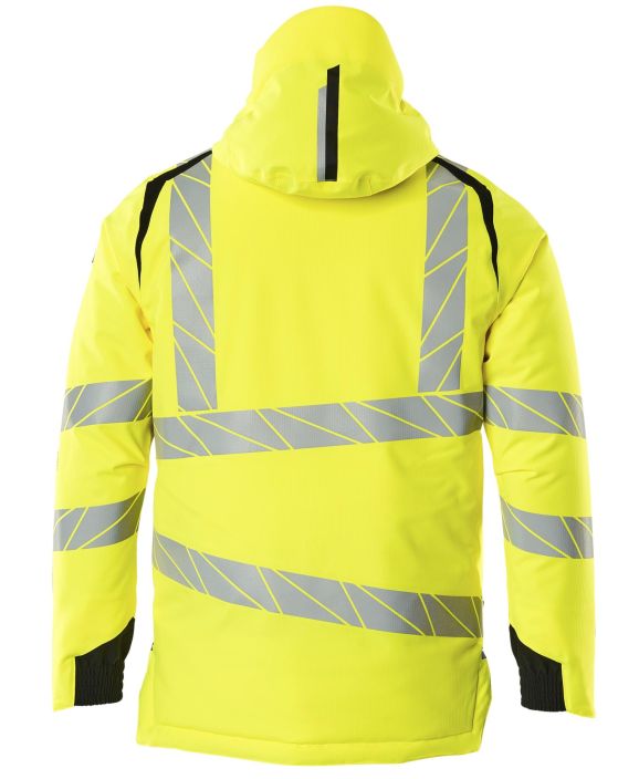 MASCOT miesten Talvitakki ACCELERATE SAFE hi-vis keltainen/musta Hengittava, tuulen- ja vedenpitava teipatuilla saumoilla.