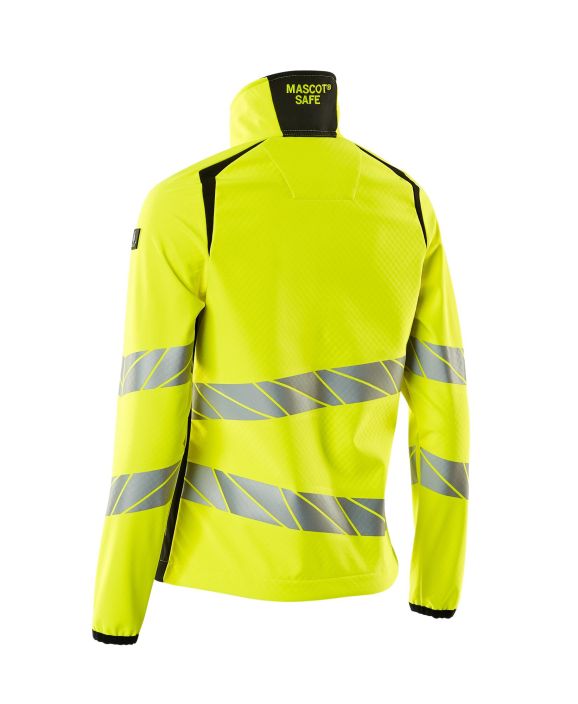 MASCOT naisten Softshell-takki ACCELERATE SAFE hi-vis keltainen/musta Suunniteltu ja muotoon ommeltu erityisesti naisille.