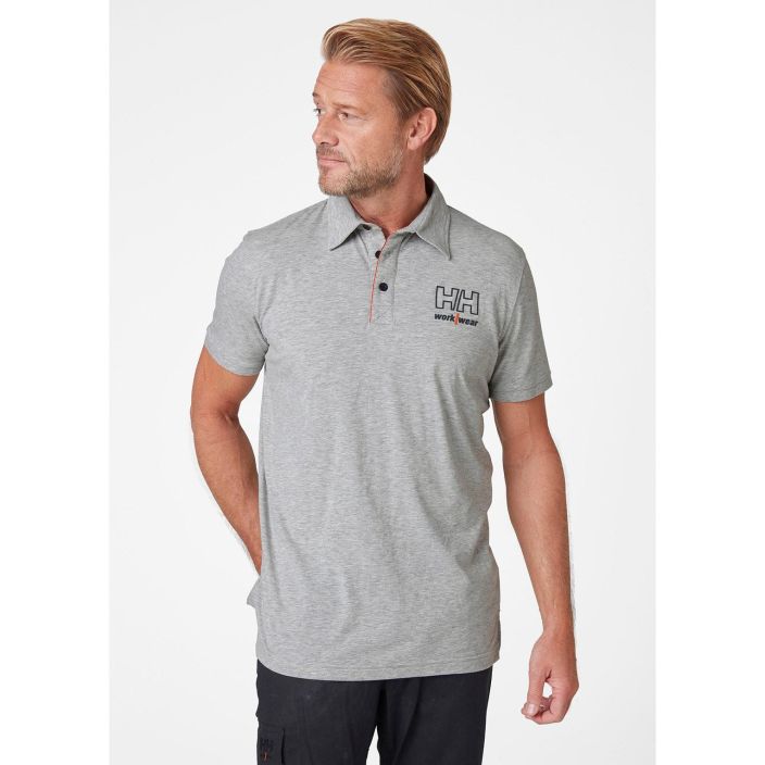 Helly Hansen Work Wear Kensington Polo-Paita harmaa Mukavuus kohtaa tyylin – Kensington-poolopaita on kevyt