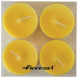 Finnmari Maxi Muovilämpökynttilä Keltainen 4kpl/rasia