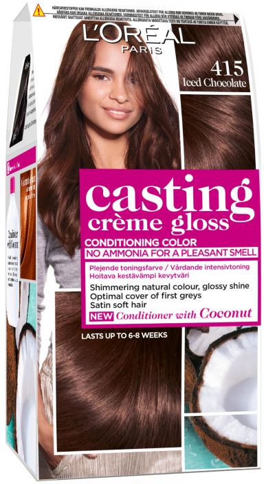 L'Oreal Casting Creme Gloss 415 keskiruskea tuhka mahonki kevytvari Casting Creme Gloss sopii taydellisesti sinulle, kun