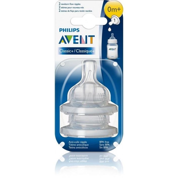 Avent Classic Pullotutti 2kpl, +0kk Philips Avent pullotutti Classic+ 0 kk + 2 kpl vastasyntyneelle vahentaa koliikkia ja