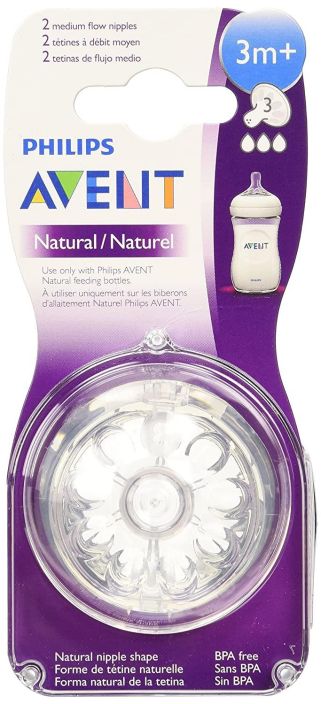 Avent Natural V2 pullotutti 3kk+ 2kpl Erittain pehmean tutin joustava spiraalirakenne mukailee oikean rinnan muotoa.