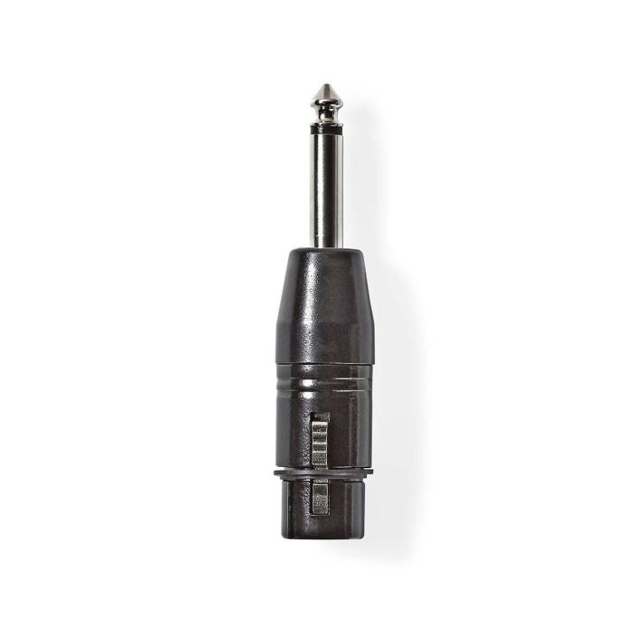 Nedis XLR-Sovitin, Mono Naaras – Uros, 6,35 mm  Musta tuotekuva 1