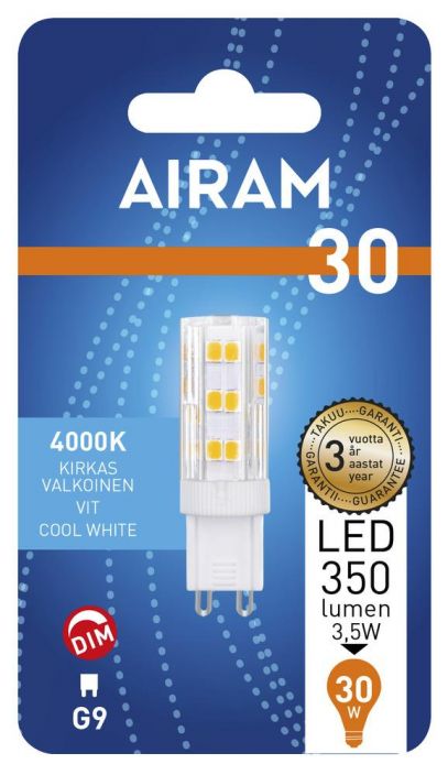 AIRAM LED 3,5W/840 G9 DIM BL