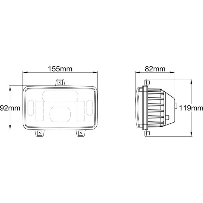 AJOVALO LED VALTRA 155X90MM ST86251